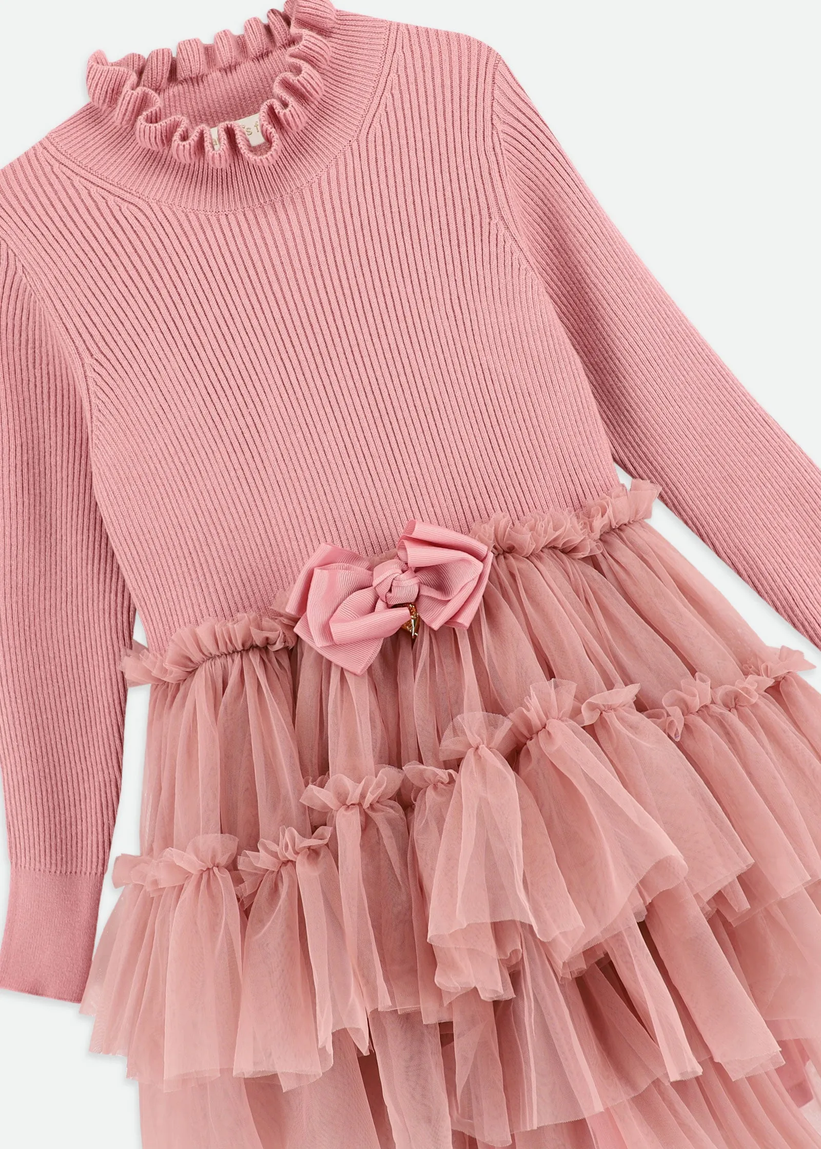 Elin Tulle Dress Tea Rose
