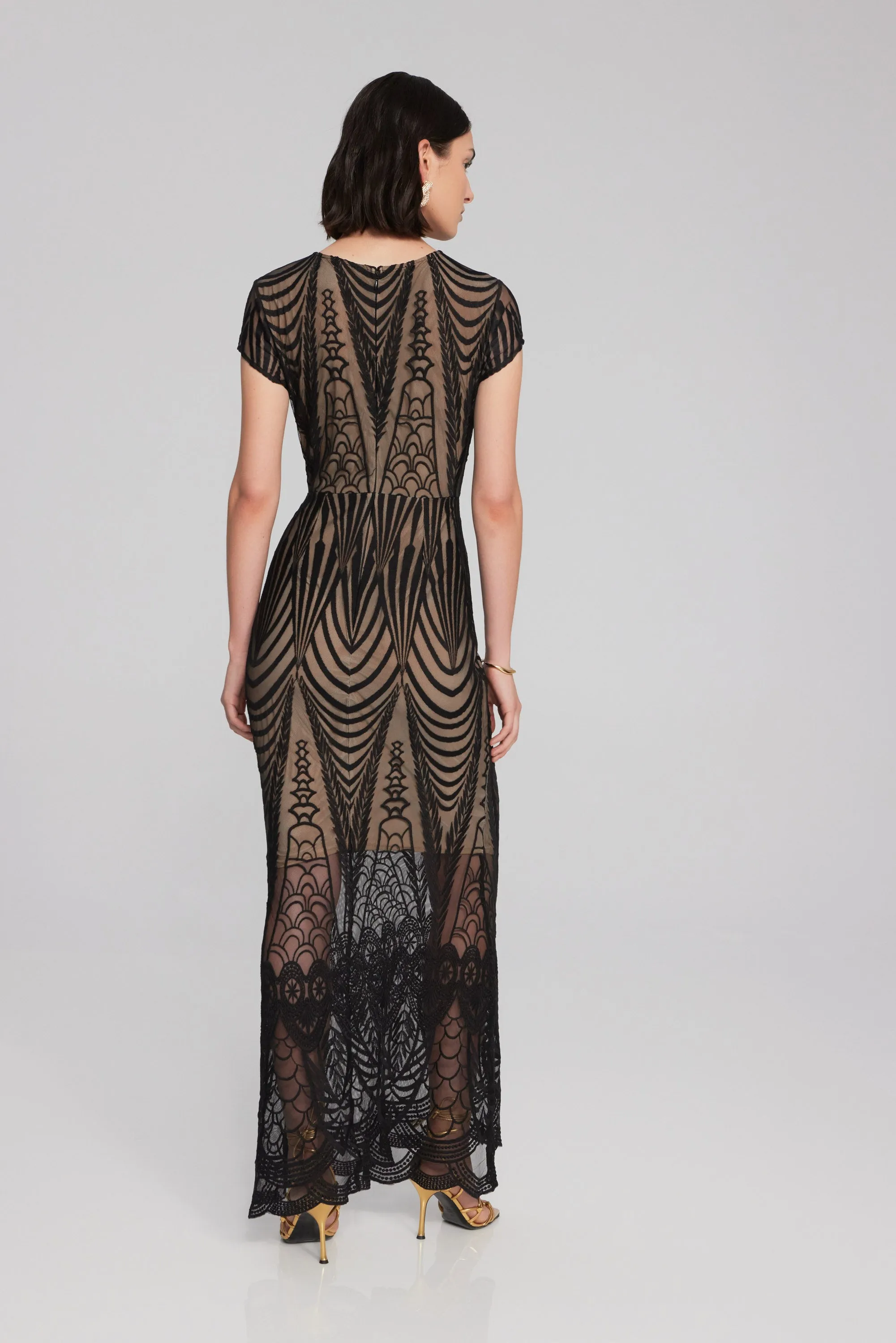 Embroidered Lace Trumpet Gown