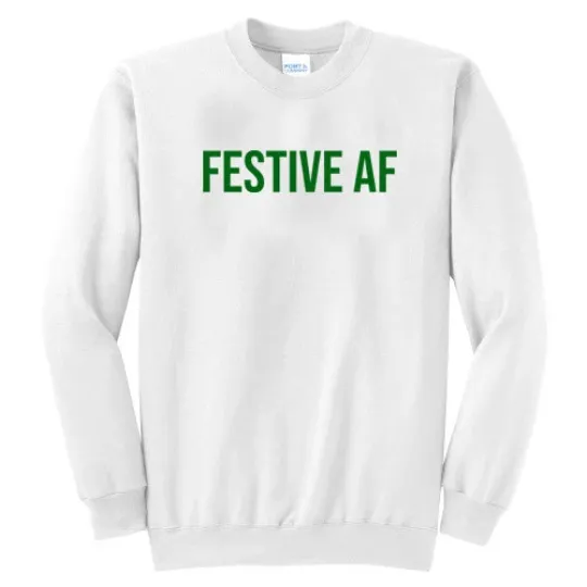 Festive AF Unisex Crewneck Sweatshirt