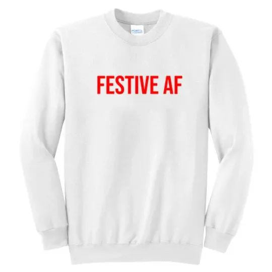 Festive AF Unisex Crewneck Sweatshirt