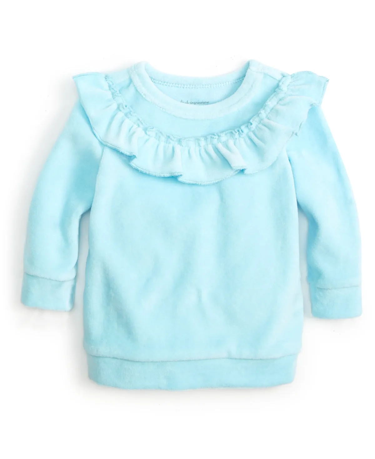 First Impressions Baby Girls Velour Ruffle Sweatshirt