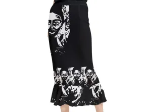 Fishtail Chiffon Skirt