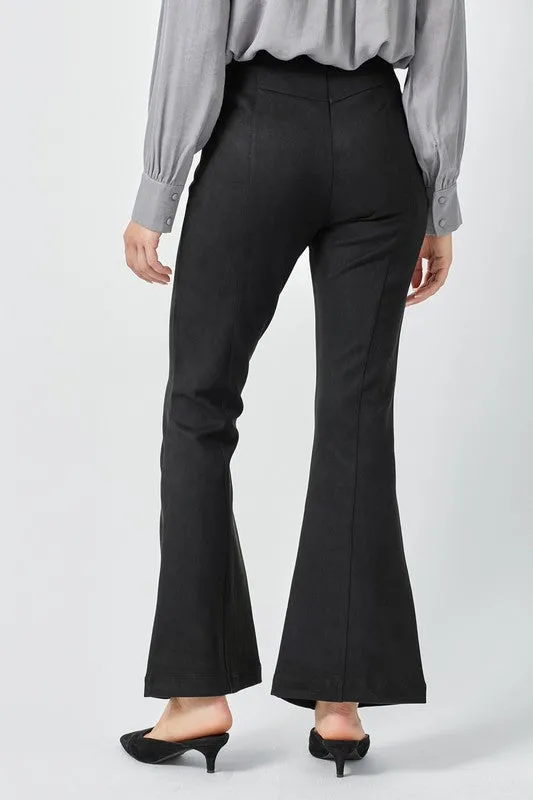 Flared Hem Split Pants