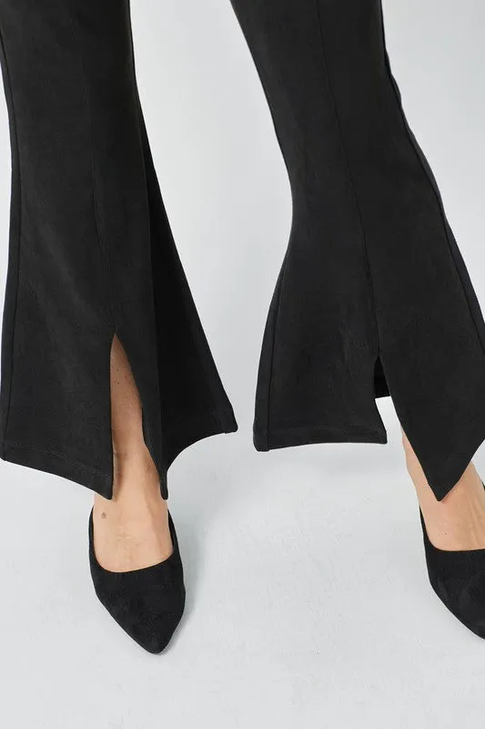 Flared Hem Split Pants