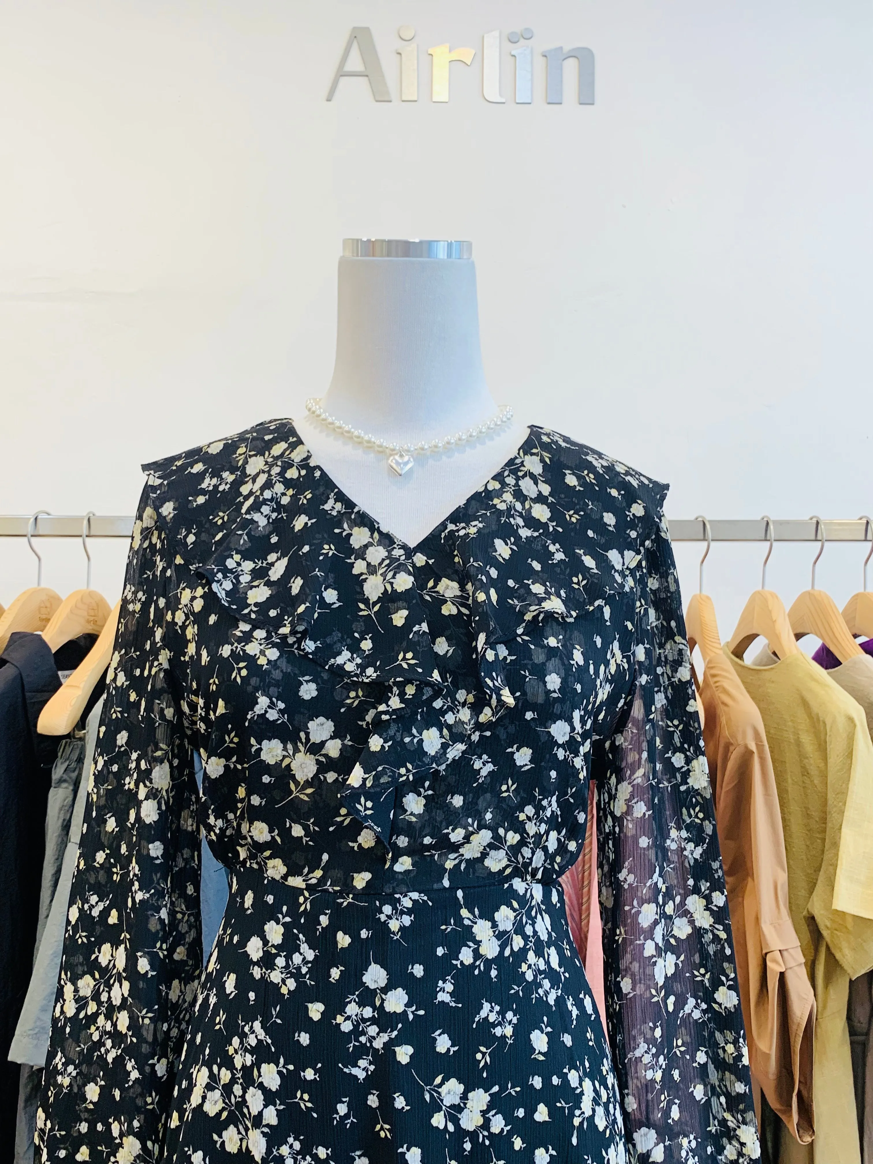 Floral light V dress