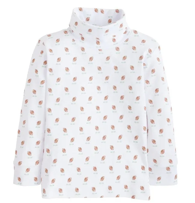 Football Printed Turtleneck