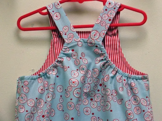 Girl's dress pattern  LUCY LOU sizes 1 to 10 years jumper dress or sundress pdf pattern