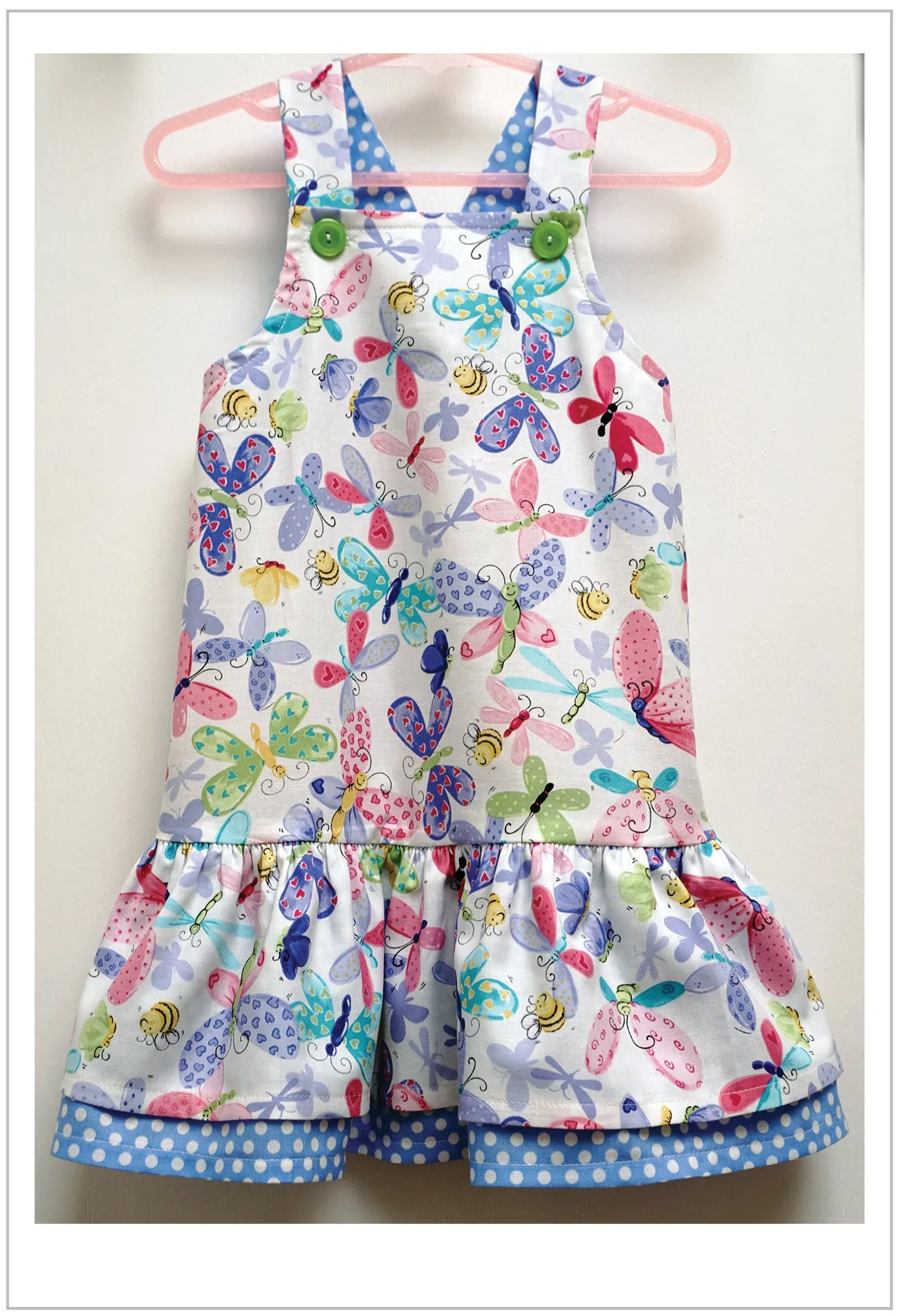 Girl's dress pattern  LUCY LOU sizes 1 to 10 years jumper dress or sundress pdf pattern