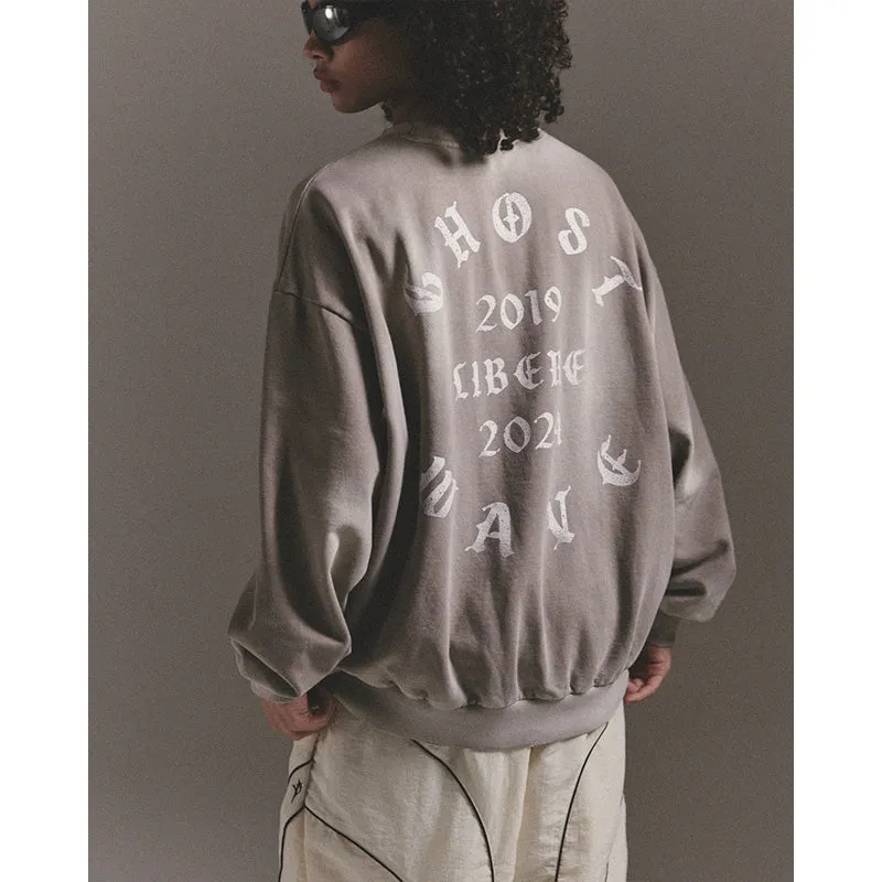 GOTHIC LOGO CREWNECK SWEAT / BROWN