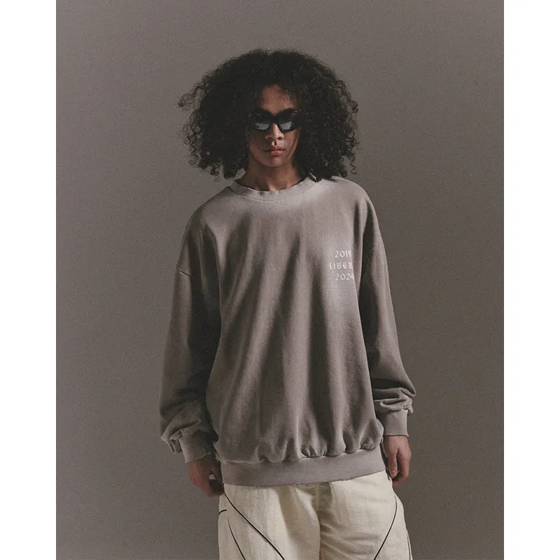GOTHIC LOGO CREWNECK SWEAT / BROWN