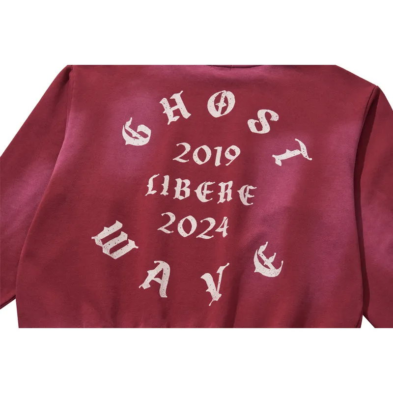 GOTHIC LOGO CREWNECK SWEAT / BURGUNDY