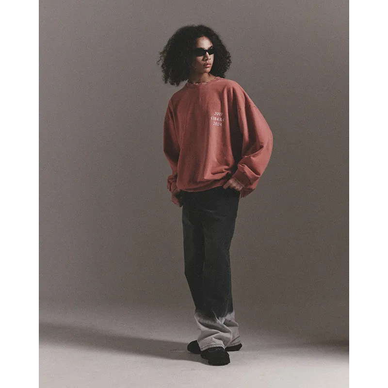 GOTHIC LOGO CREWNECK SWEAT / BURGUNDY