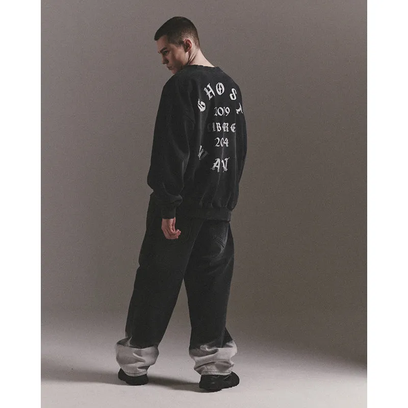 GOTHIC LOGO CREWNECK SWEATZ / BLACK