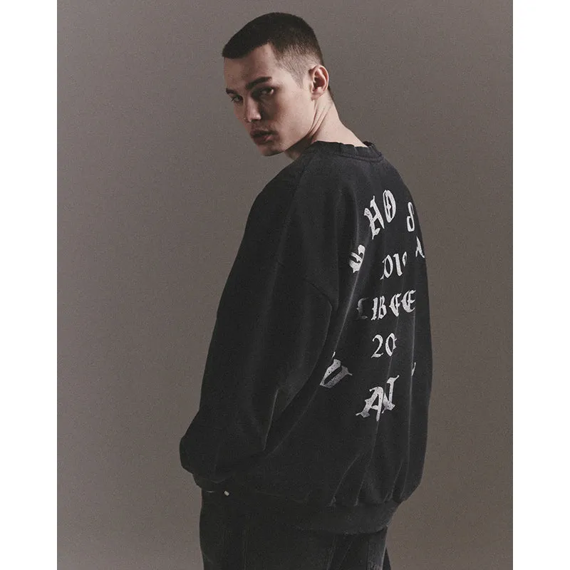 GOTHIC LOGO CREWNECK SWEATZ / BLACK