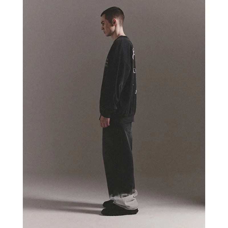 GOTHIC LOGO CREWNECK SWEATZ / BLACK