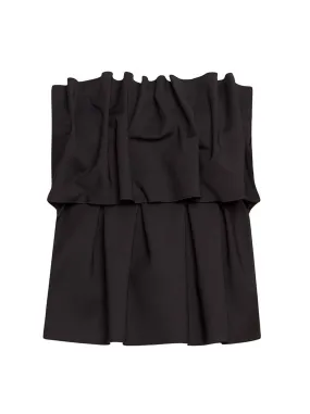 GRANADA SCULPTED TUBE TOP | BLACK