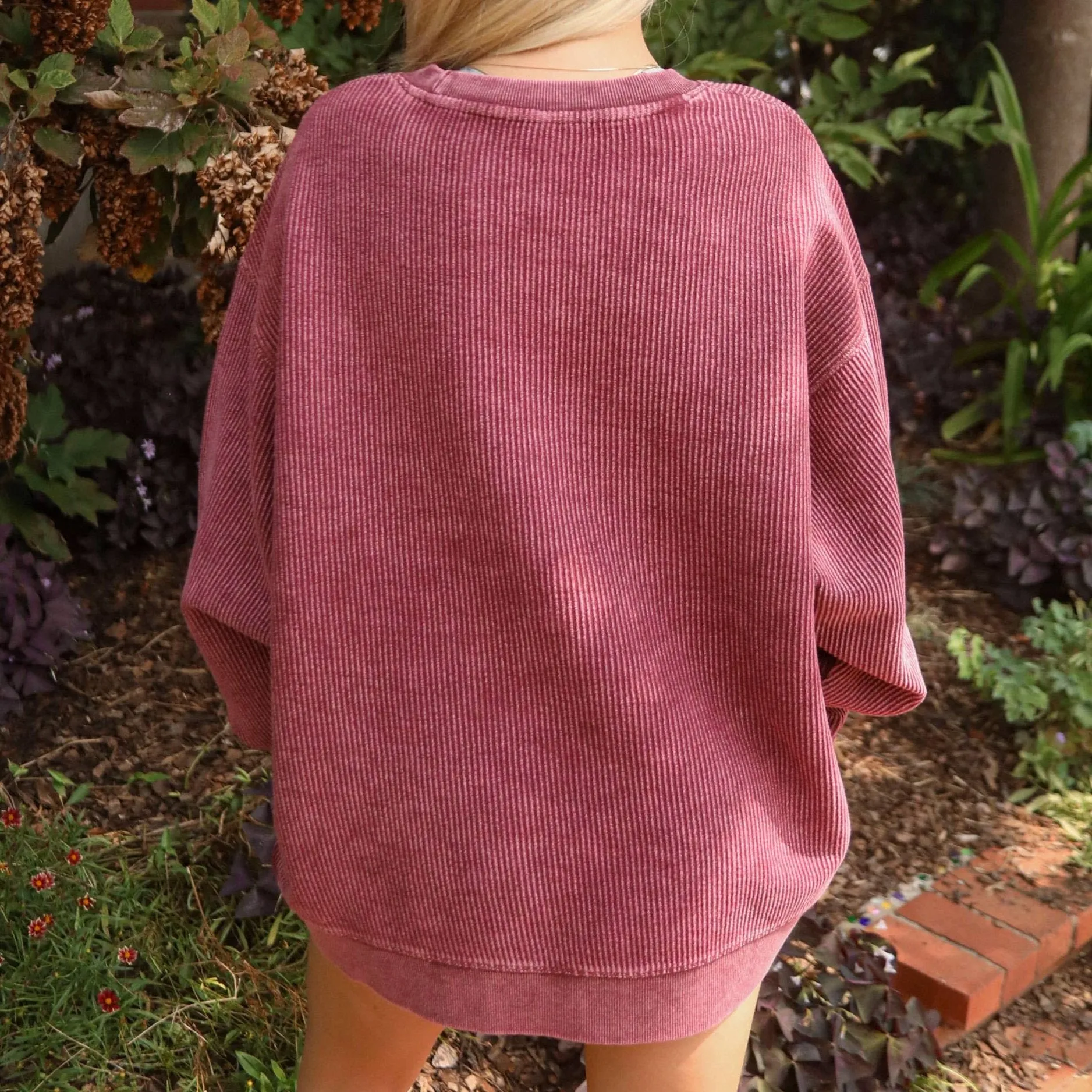 Grateful Graphic Letter Corded Crewneck