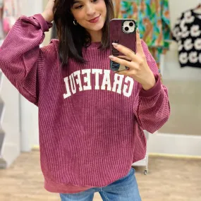 Grateful Graphic Letter Corded Crewneck