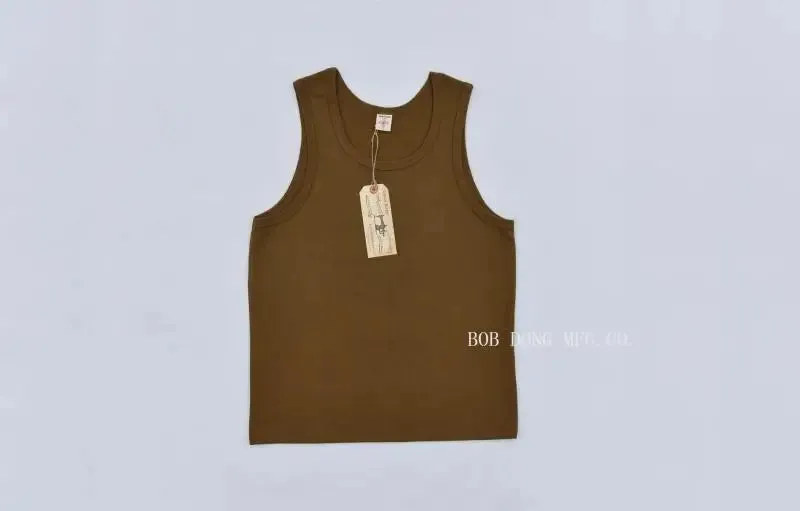 Heavyweight Solid Cotton Tank Top for Men - Sleeveless