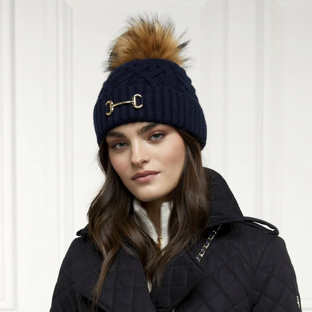 Holland Cooper Ladies Horsebit Bobble Hat