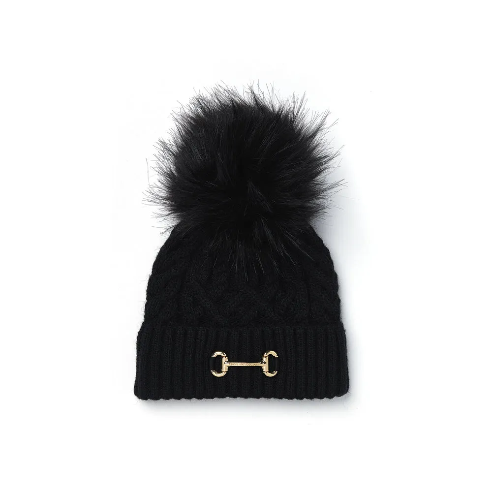 Holland Cooper Ladies Horsebit Bobble Hat