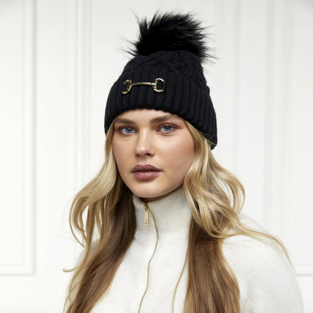 Holland Cooper Ladies Horsebit Bobble Hat