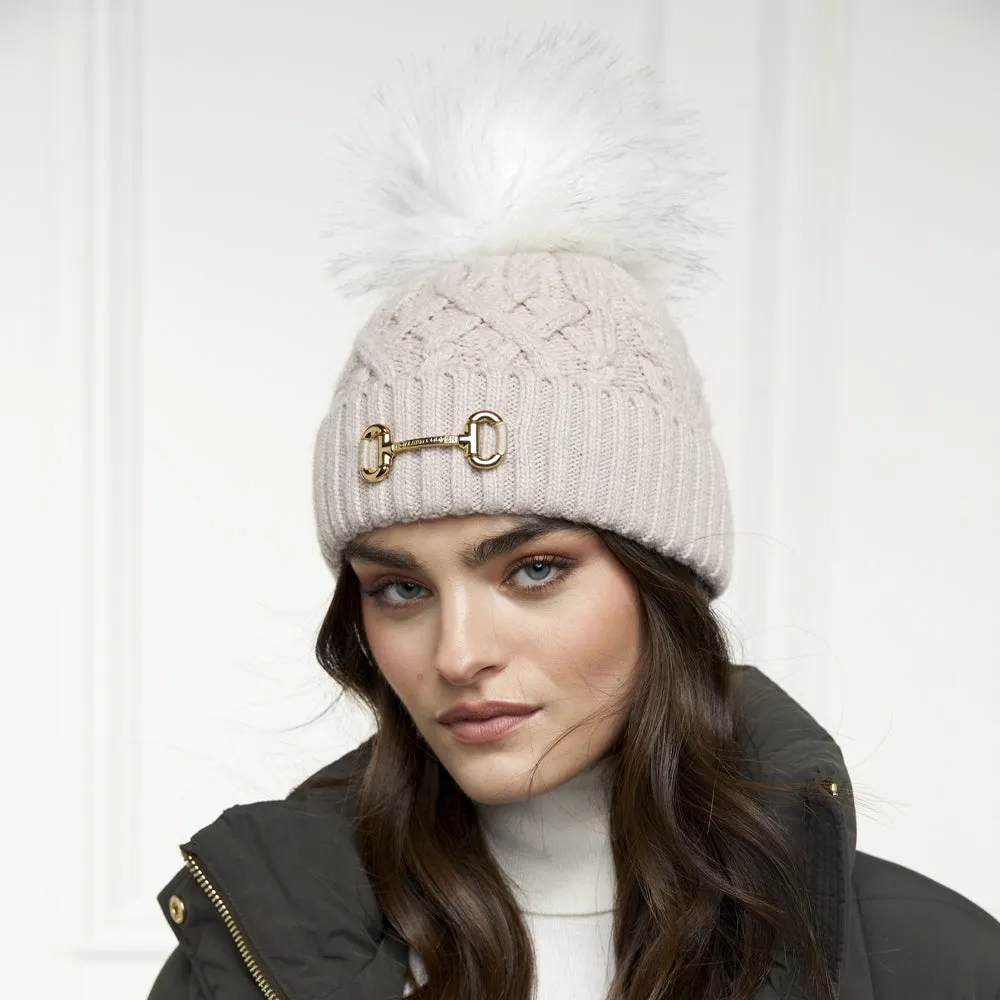 Holland Cooper Ladies Horsebit Bobble Hat
