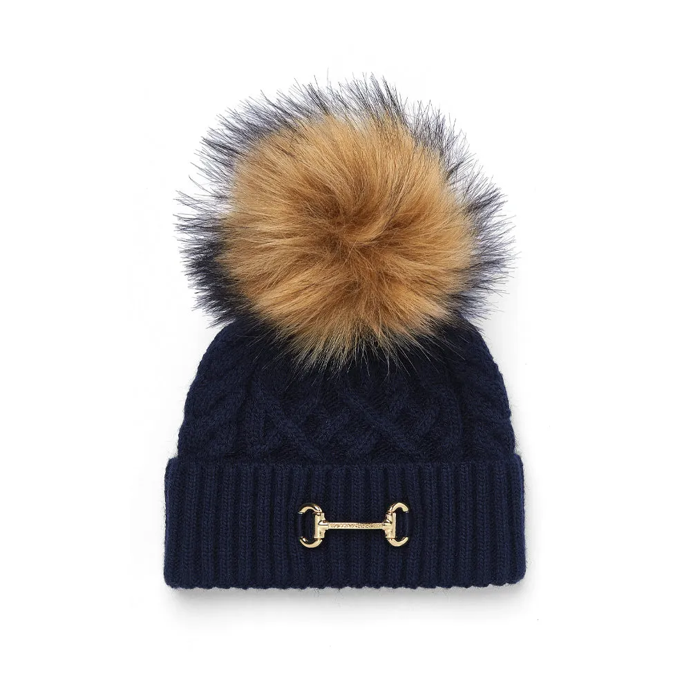 Holland Cooper Ladies Horsebit Bobble Hat