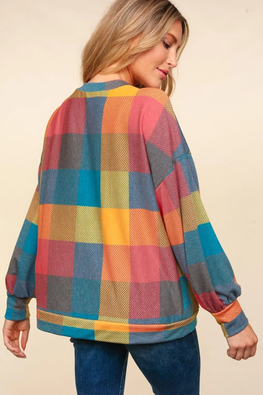 Hot Girl Haptics Penelope Plaid Crewneck Sweater