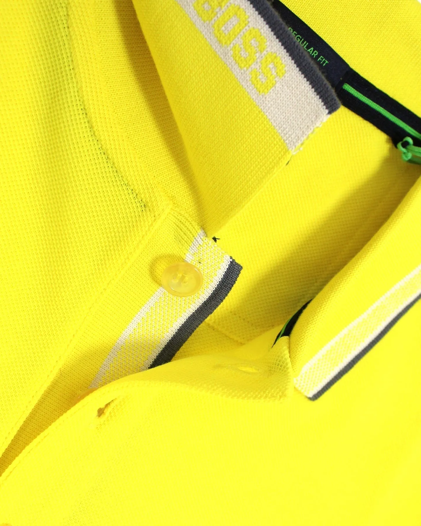 Hugo Boss Cotton Polo Shirt Regular Fit Yellow XL