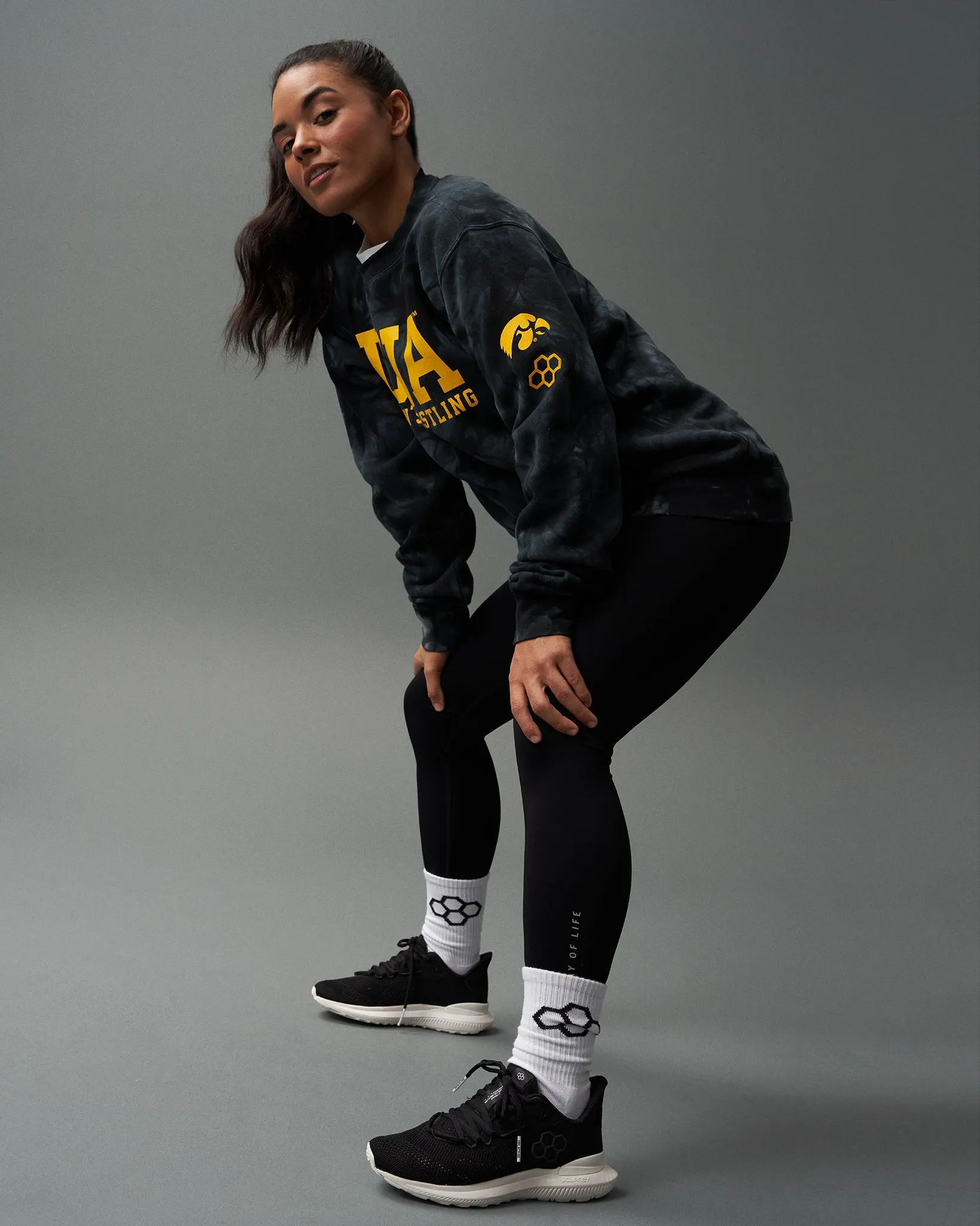 Iowa Women's Wrestling Tie-Dye Crewneck