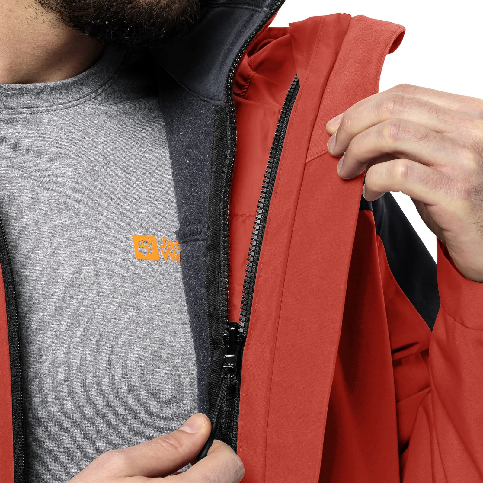 Jack Wolfskin Mens Taubenburg 3in1 Waterproof Insulated Jacket