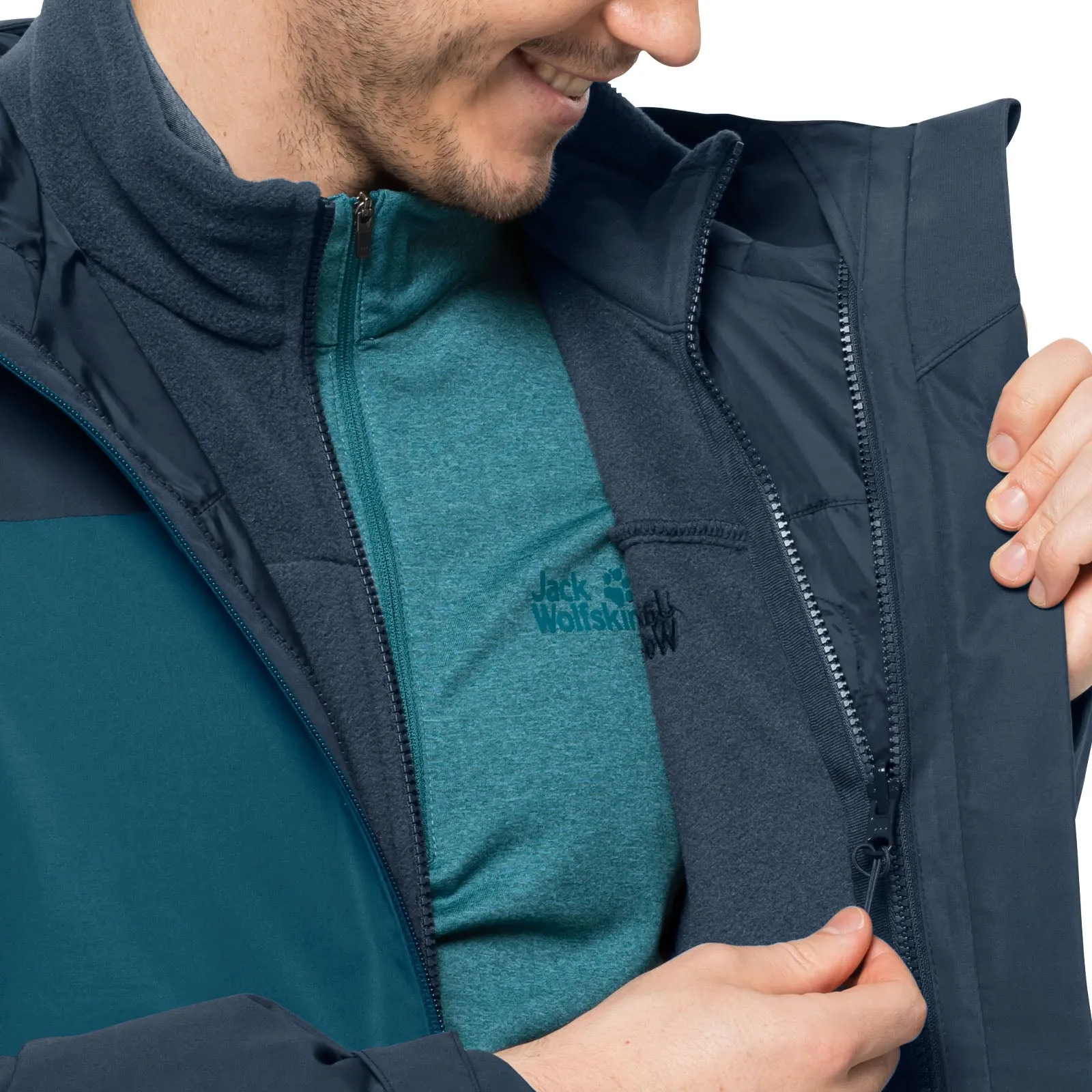 Jack Wolfskin Mens Taubenburg 3in1 Waterproof Insulated Jacket