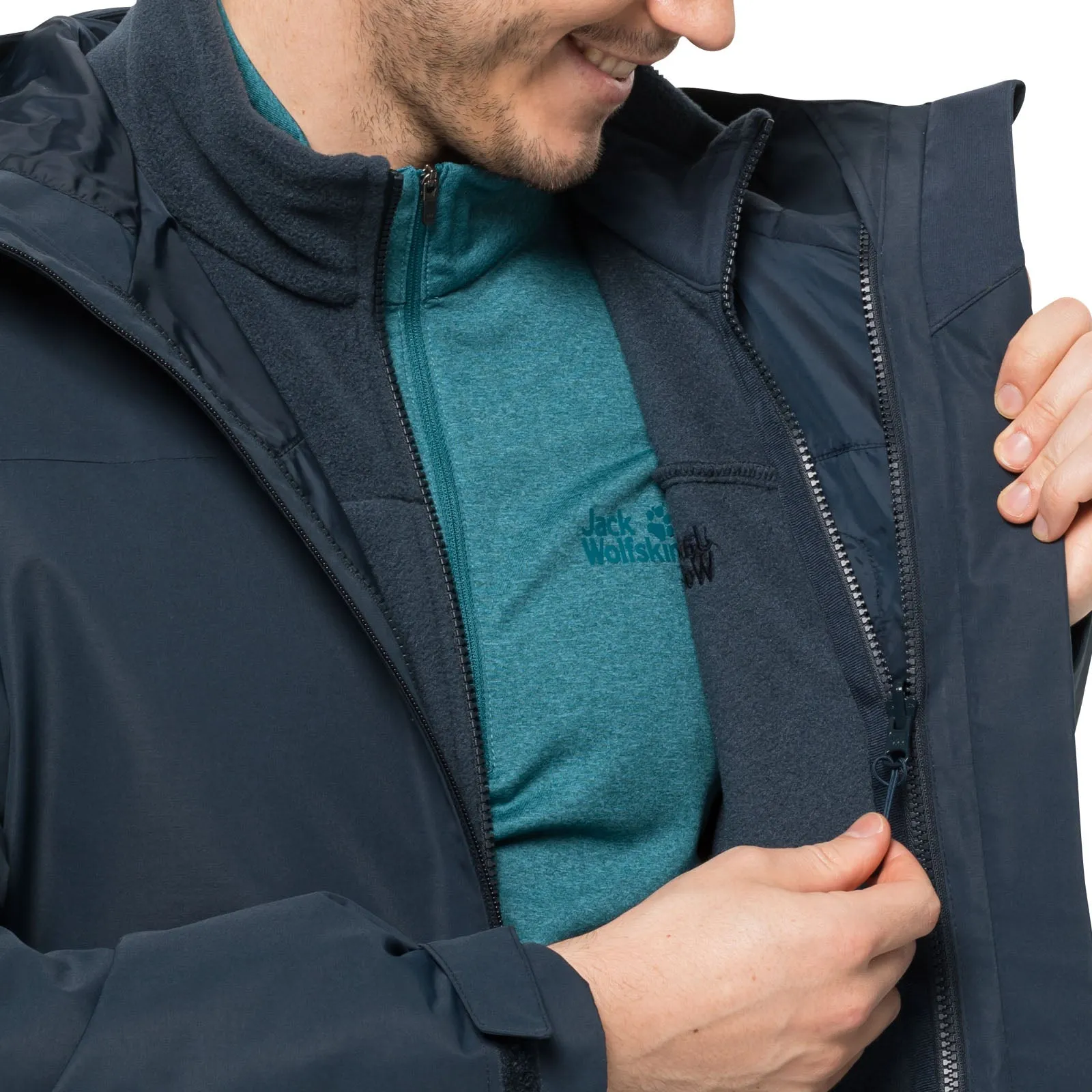 Jack Wolfskin Mens Taubenburg 3in1 Waterproof Insulated Jacket