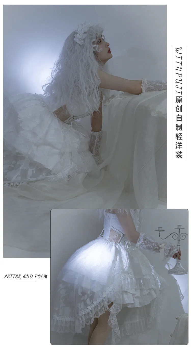 JSK ♥Ready to Ship♥White Lover♥ Gothic Lolita Dress