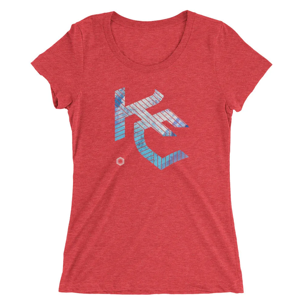 KC Gothic (Paint Roll): Ladies' Triblend short sleeve t-shirt