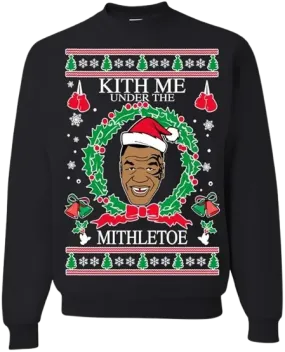 Kith Me Under The Mitheltoe Mike Tyson Ugly Christmas Graphic Crewneck Sweatshirt