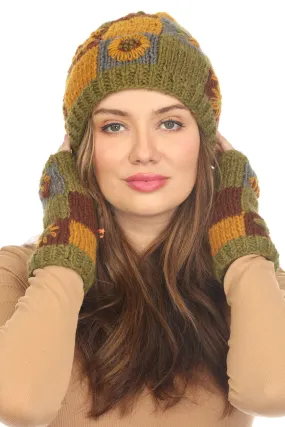 Knit Patchwork Cottagecore Beanie