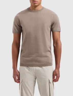 Knitwear T-shirt | Taupe