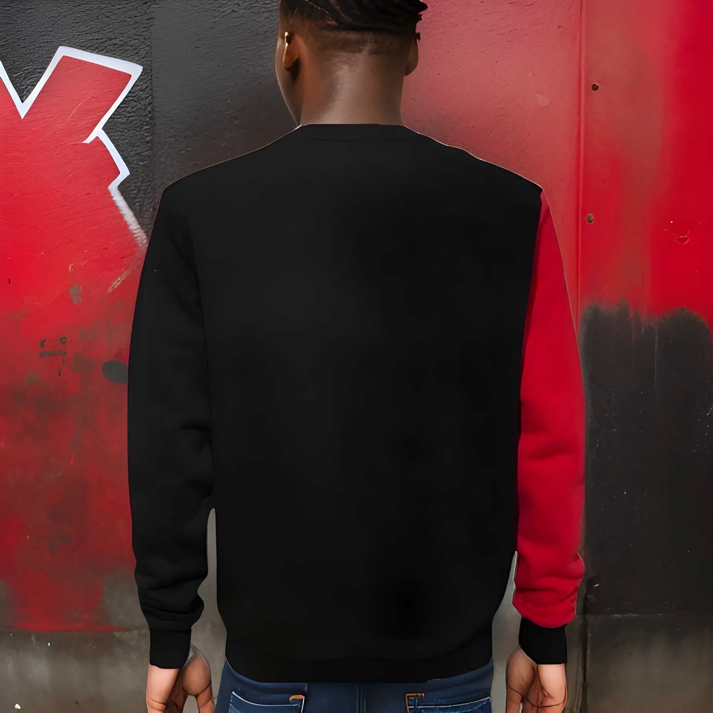 ^KOODOO^ (RED-MULTI) LUXURY CREWNECK SWEATSHIRTS (EMBROIDERY)