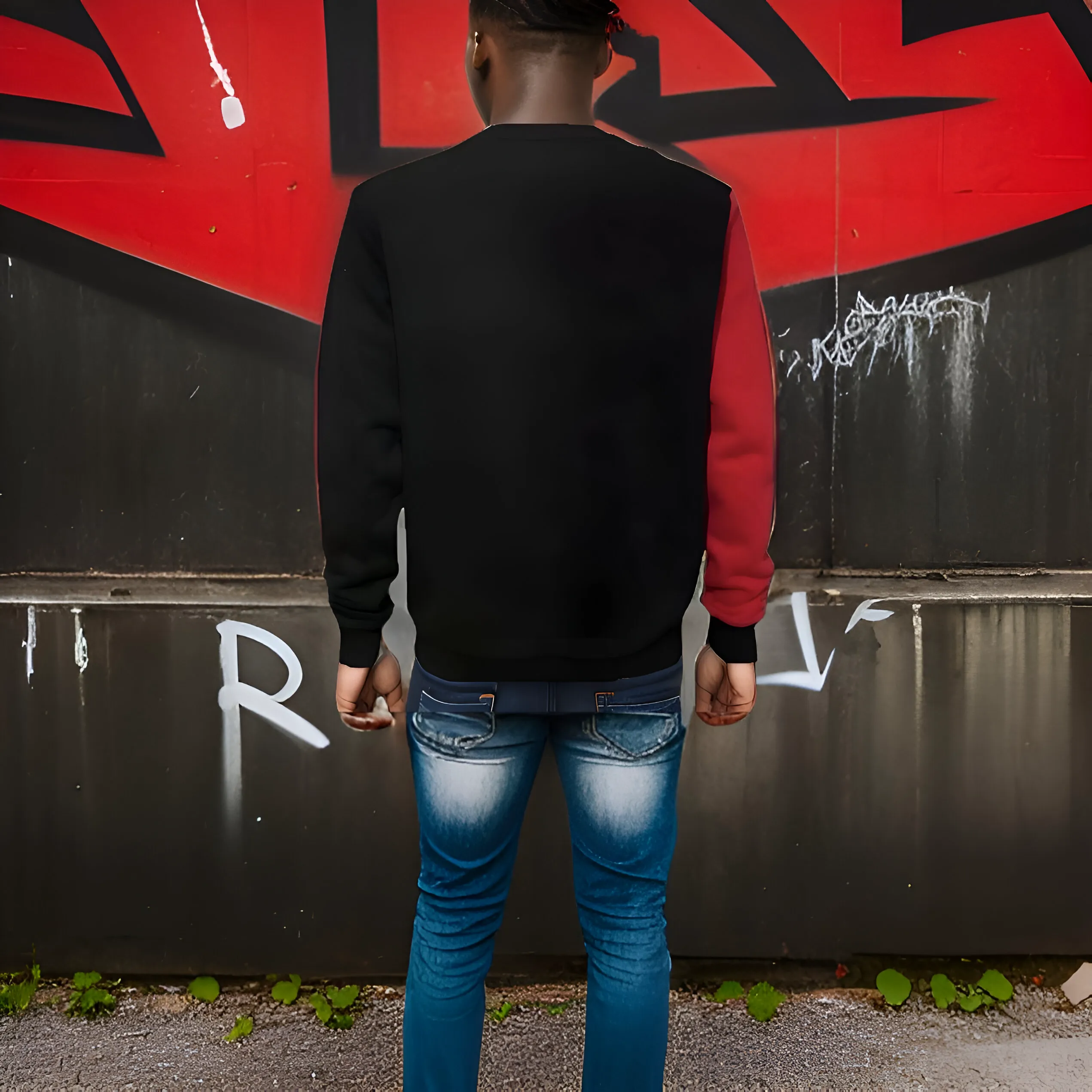 ^KOODOO^ (RED-MULTI) LUXURY CREWNECK SWEATSHIRTS (EMBROIDERY)