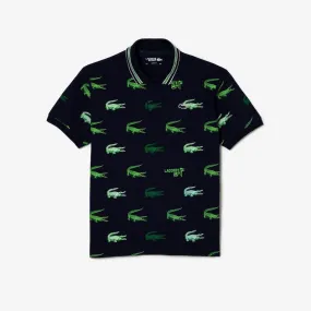 LACOSTE - GOLF CROCODILE PRINT  POLO SHIRT Men’s - NAVY BLUE/-XIF
