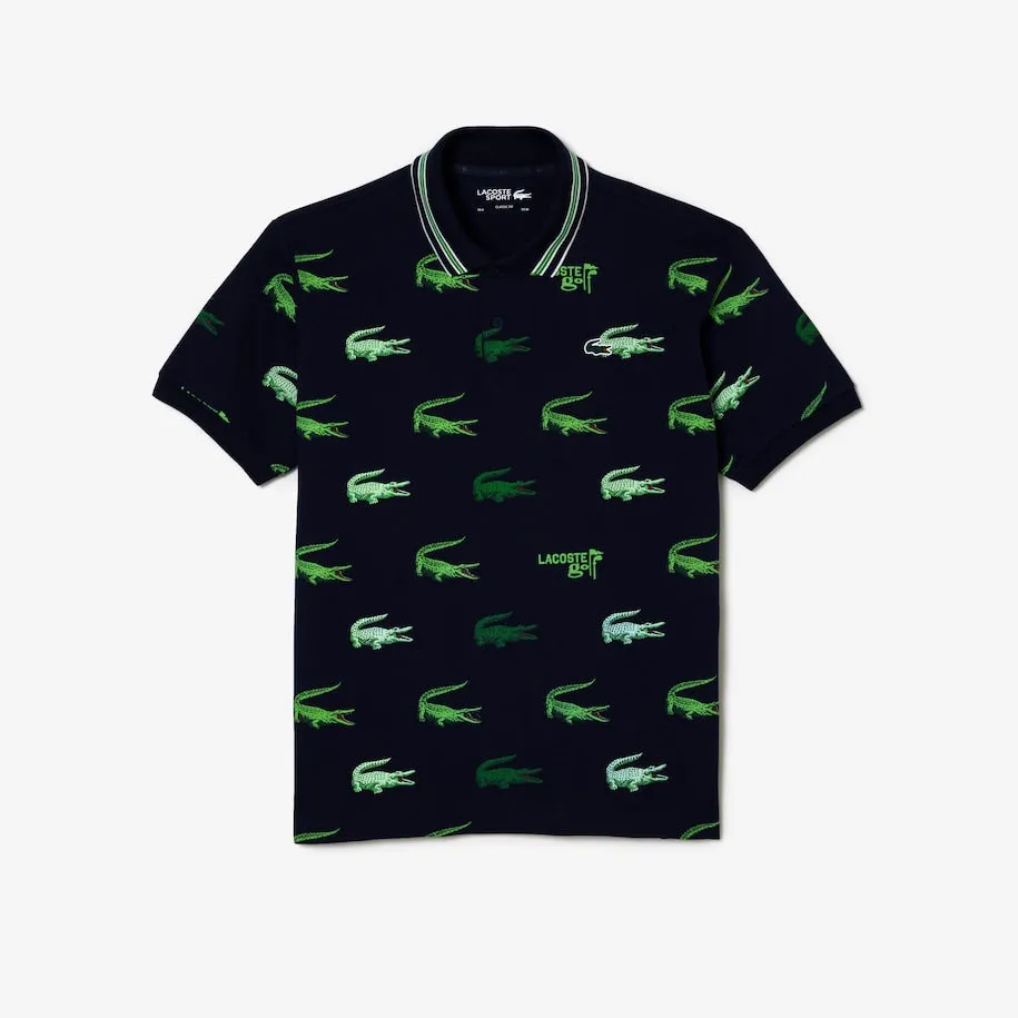 LACOSTE - GOLF CROCODILE PRINT  POLO SHIRT Men’s - NAVY BLUE/-XIF