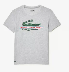 LACOSTE REGULAR FIT  CROC LOGO  CREW NECK T-SHIRT Men’s-GREY CHINE-CCA
