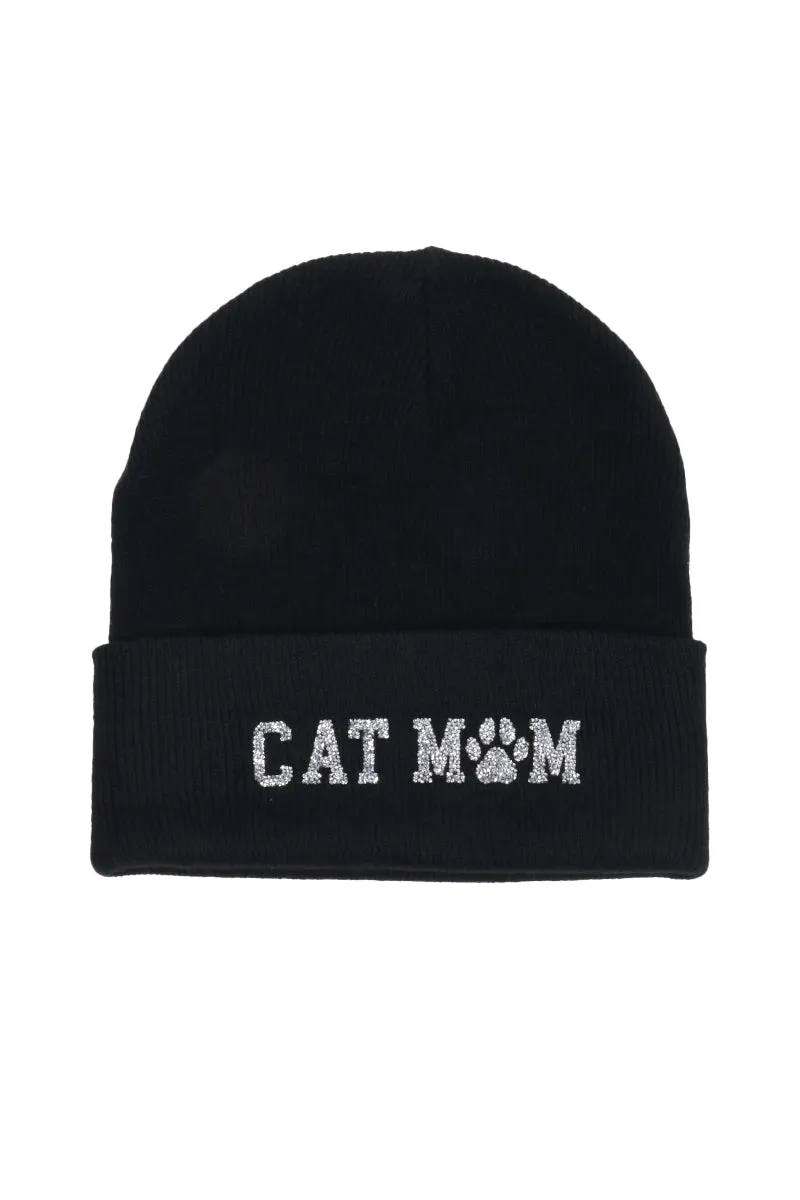 LBB3265 - Bling Cat Mom Beanie