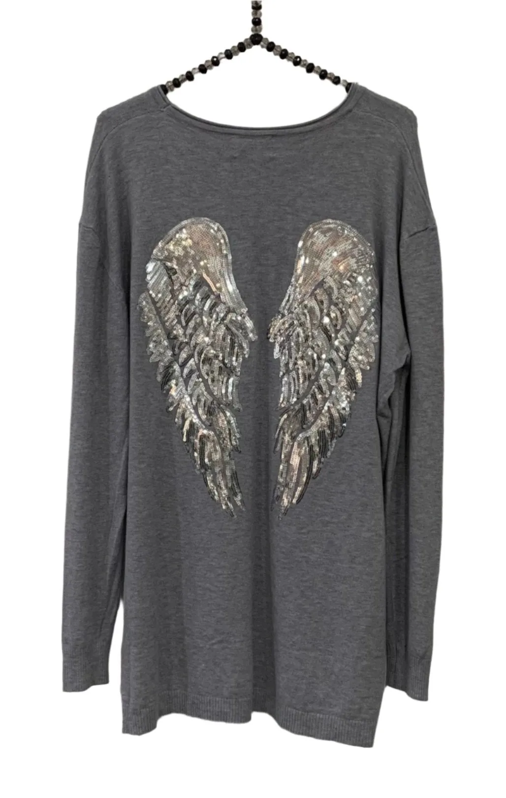 Limited Edition Angels Batwing Jumper In White Made In Italy By Feathers Of Italy