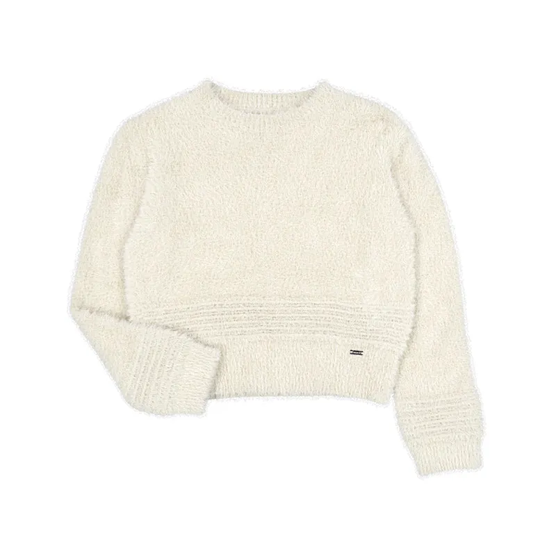 Long Sleeve Faux Fur Jumper For Kids