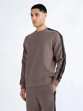 LUKE - MASSACHUSETTS TAPE DETAIL SWEATSHIRT
