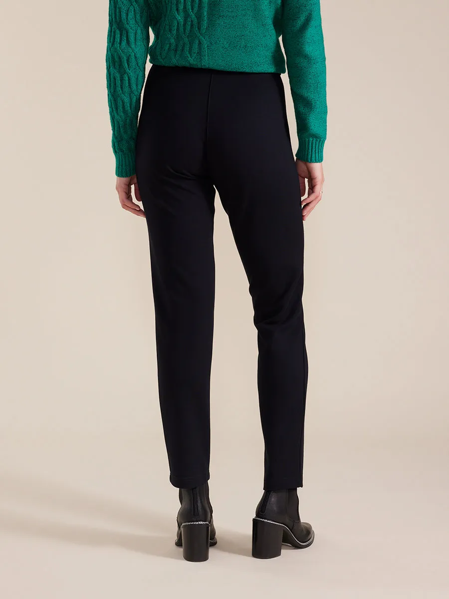 Marco Polo Pull-On Ponte Pants - Black