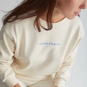 Marées - Sweat d'Allaitement - Vagues d'Amour - Nacré||Marées - Breastfeeding Crewneck - Vagues d'Amour - Pearly